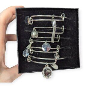 NWT Christopher & Banks Silver Tone Charm Bracelet Set